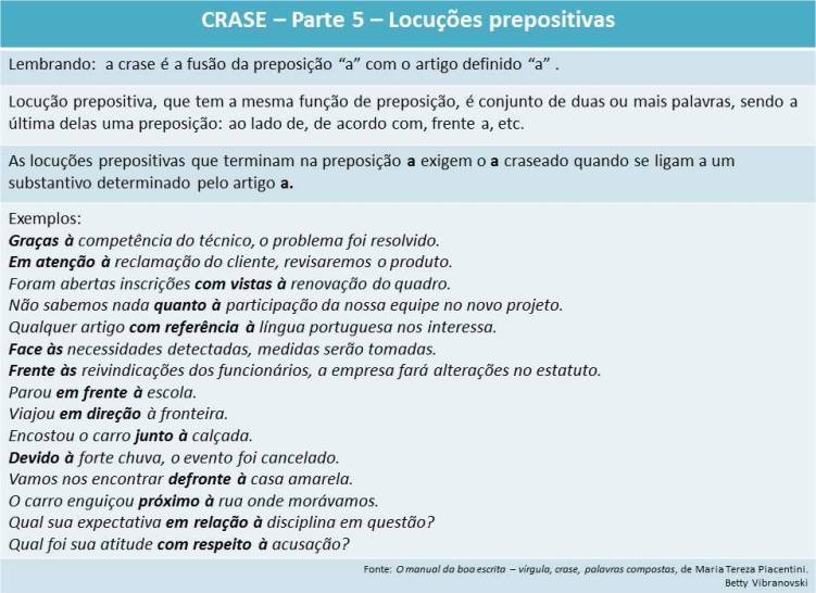 Crase 5 - loc prep