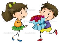 Levei as flores de que ela gosta